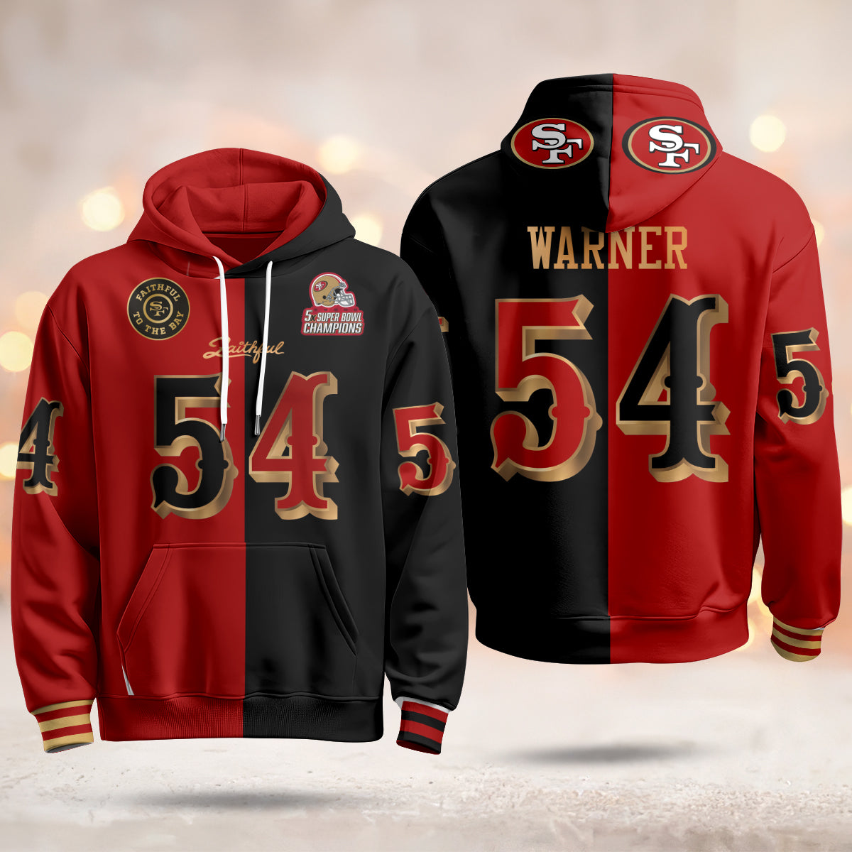 SF Rivalries 5x Champions & Faithful To The Bay Vapor Limited Hoodie - Stitched