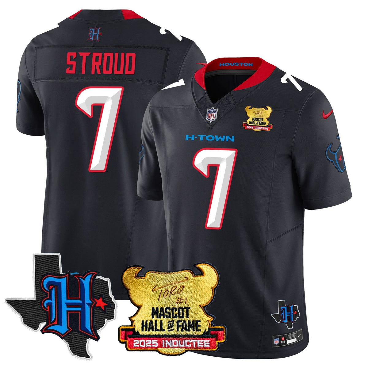 Houston Texans 2025 Mascot Hall Of Fame Jersey - All Stitched