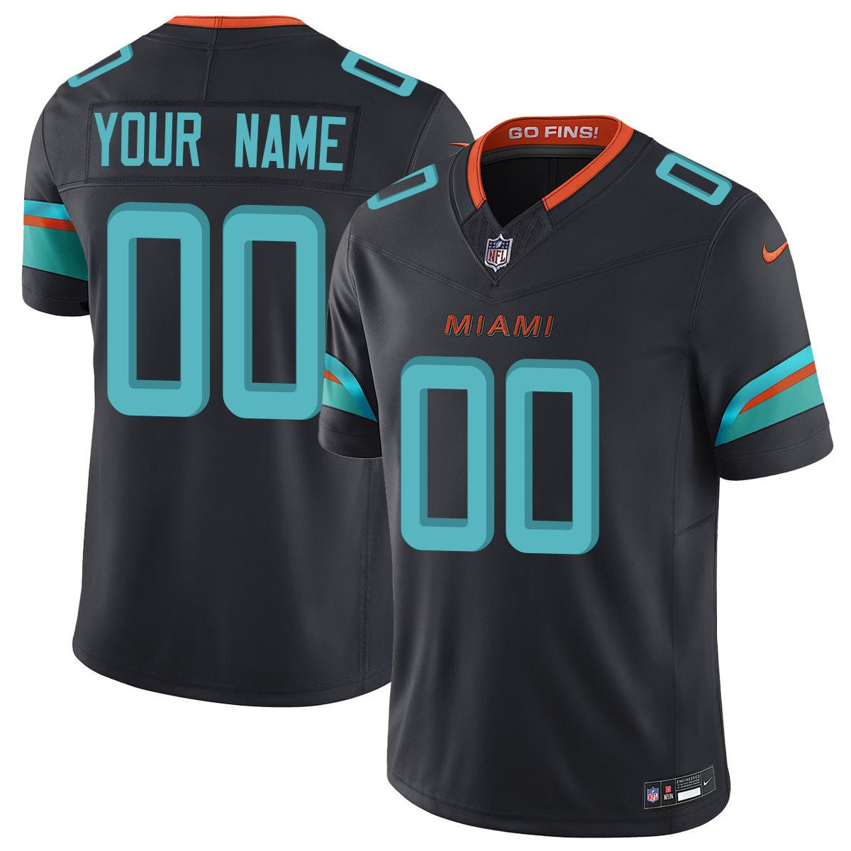 Custom Miami Dolphins Vapor F.U.S.E. Limited Rivalry Series Jersey - All Stitched