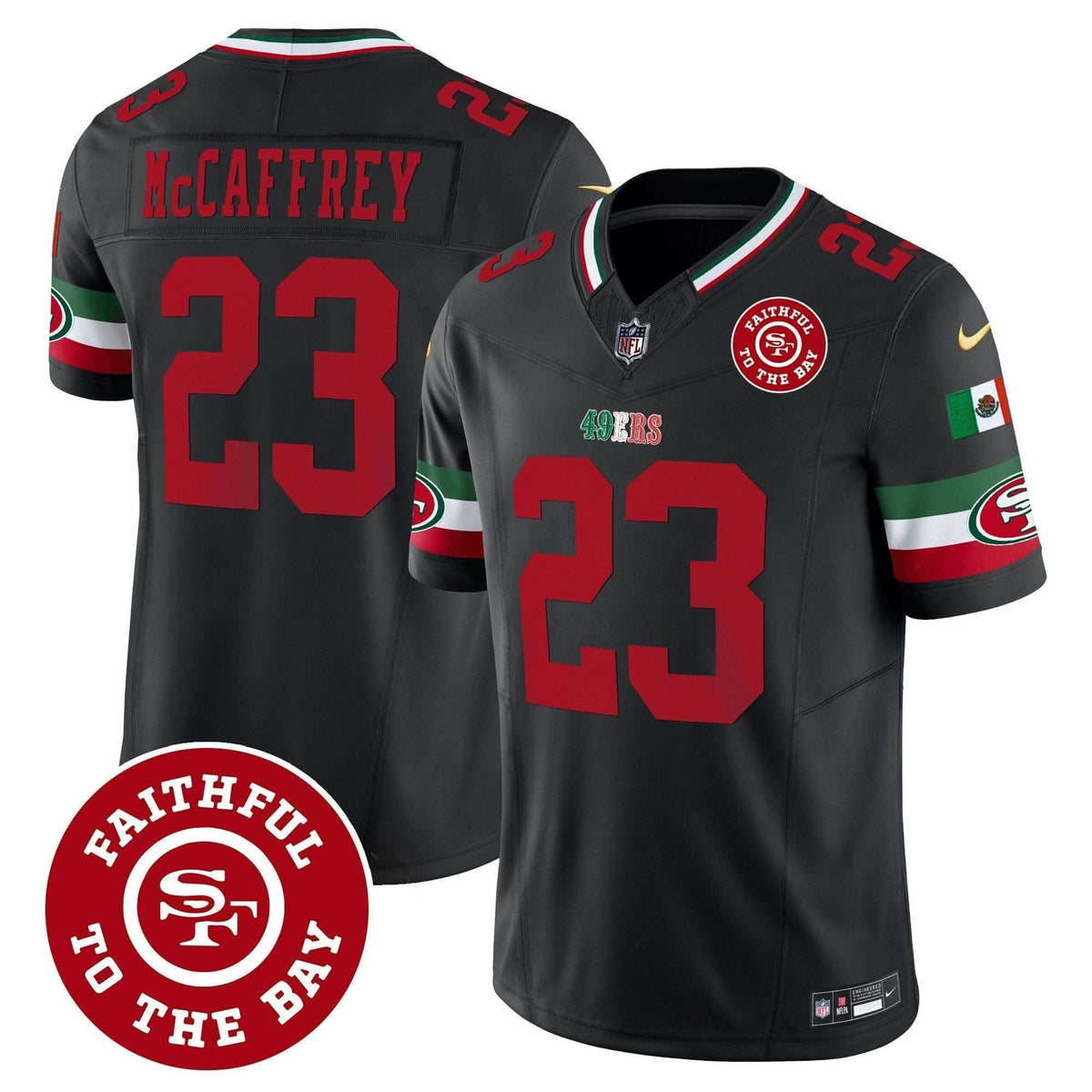 49ers Mexico Faithful To The Bay Patch Vapor Jersey - All Stitched
