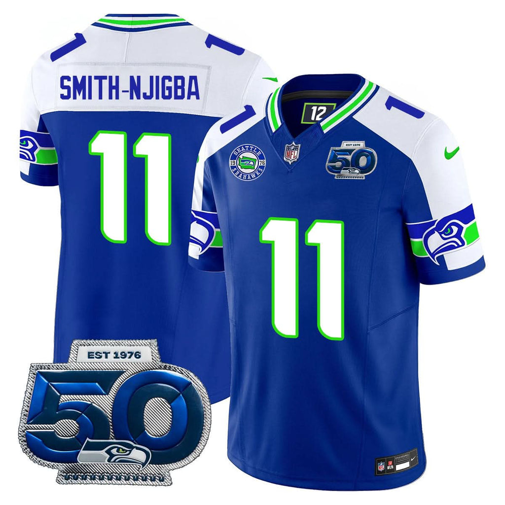 Seattle Seahawks 50th Season Vapor Limited Jersey - All Stitcheds