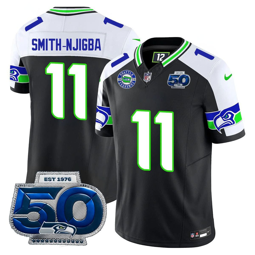 Seattle Seahawks 50th Season Vapor Limited Jersey - All Stitcheds