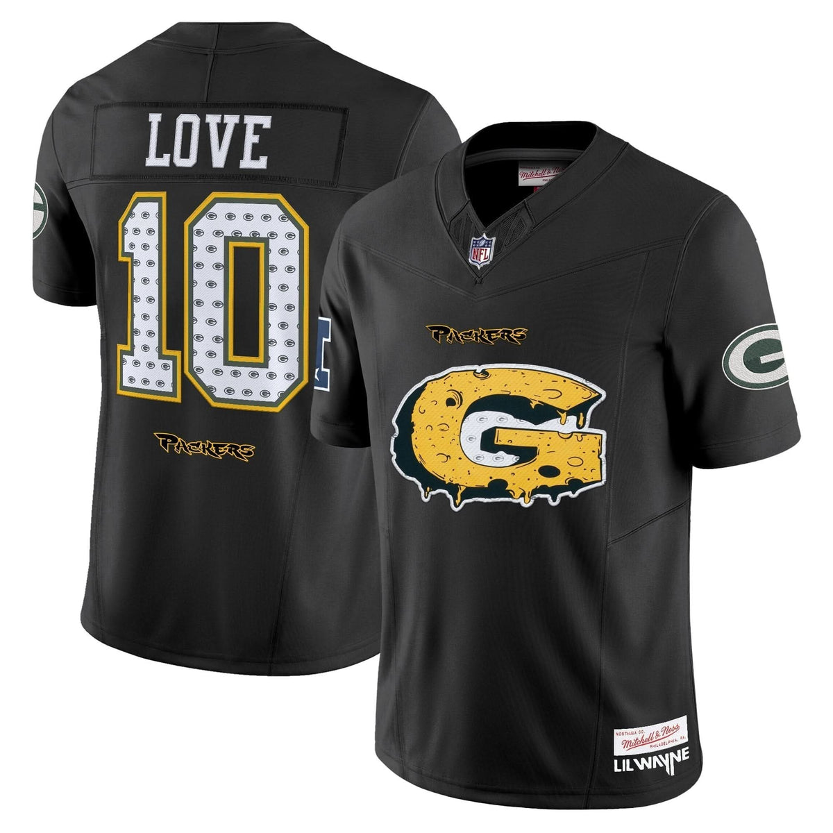 Green Bay Packers 'Cheesehead' x 'Tha Carter VI' Style Vapor Limited Jersey - All Stitched