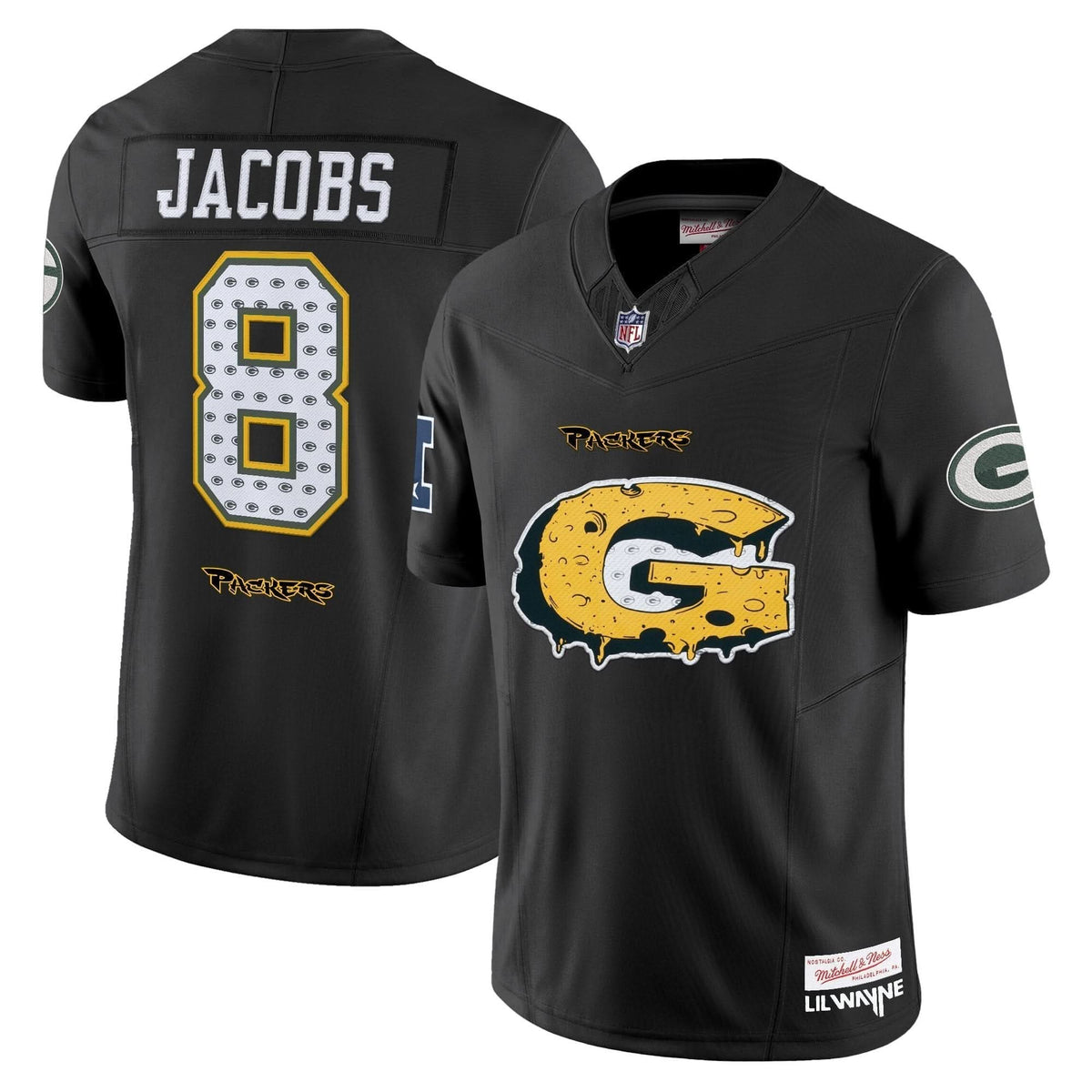 Green Bay Packers 'Cheesehead' x 'Tha Carter VI' Style Vapor Limited Jersey - All Stitched