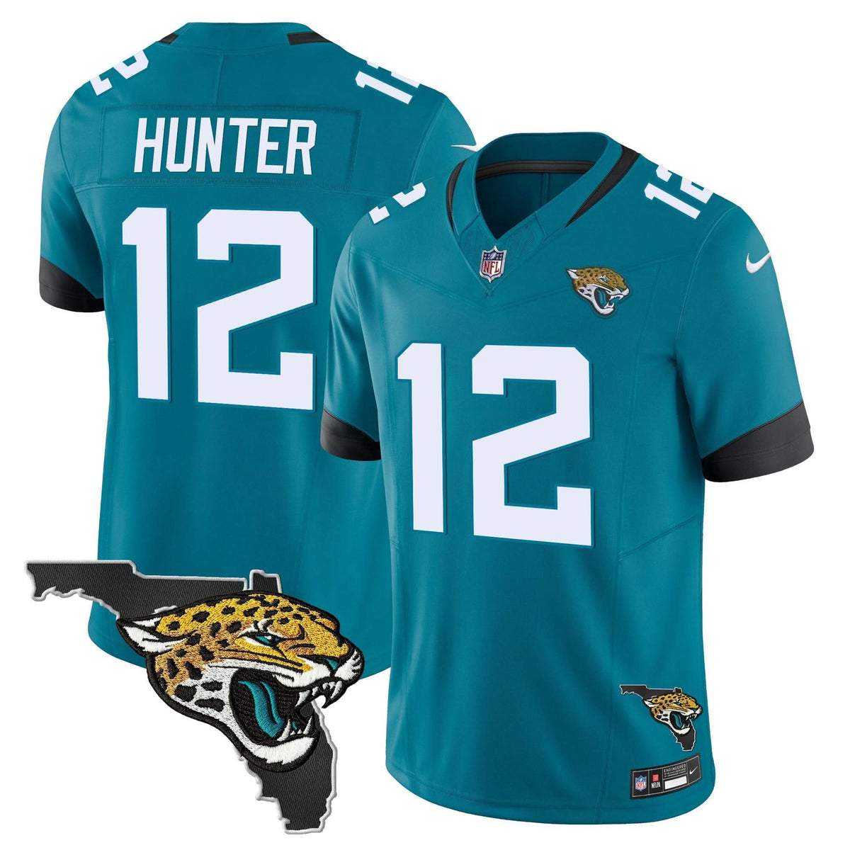 Jacksonville Jaguars Florida Patch Vapor Jersey - All Stitched