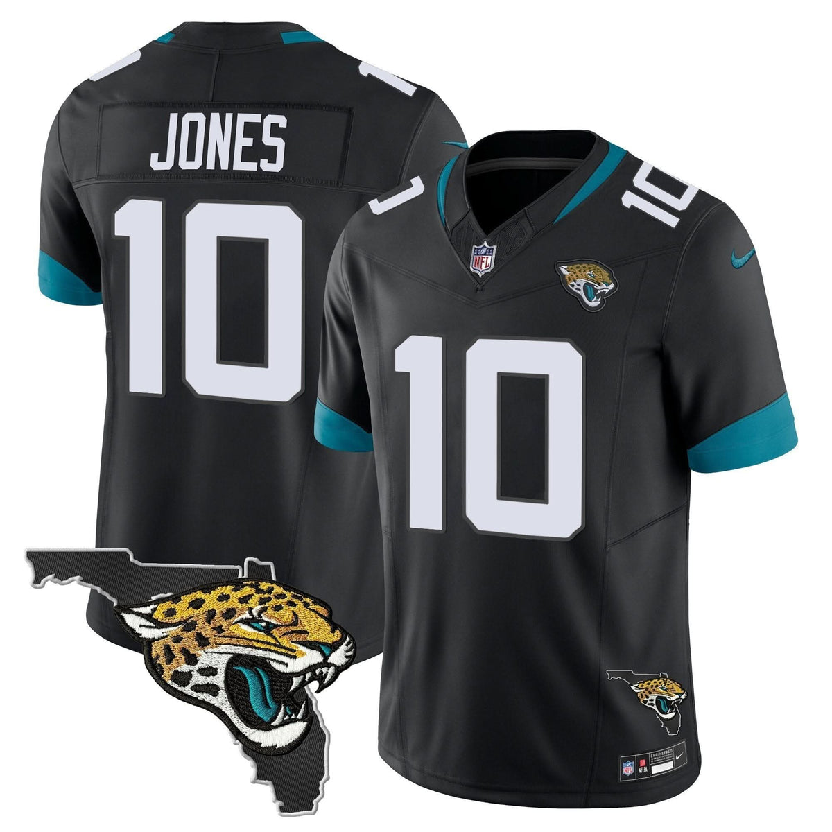 Jacksonville Jaguars Florida Patch Vapor Jersey - All Stitched