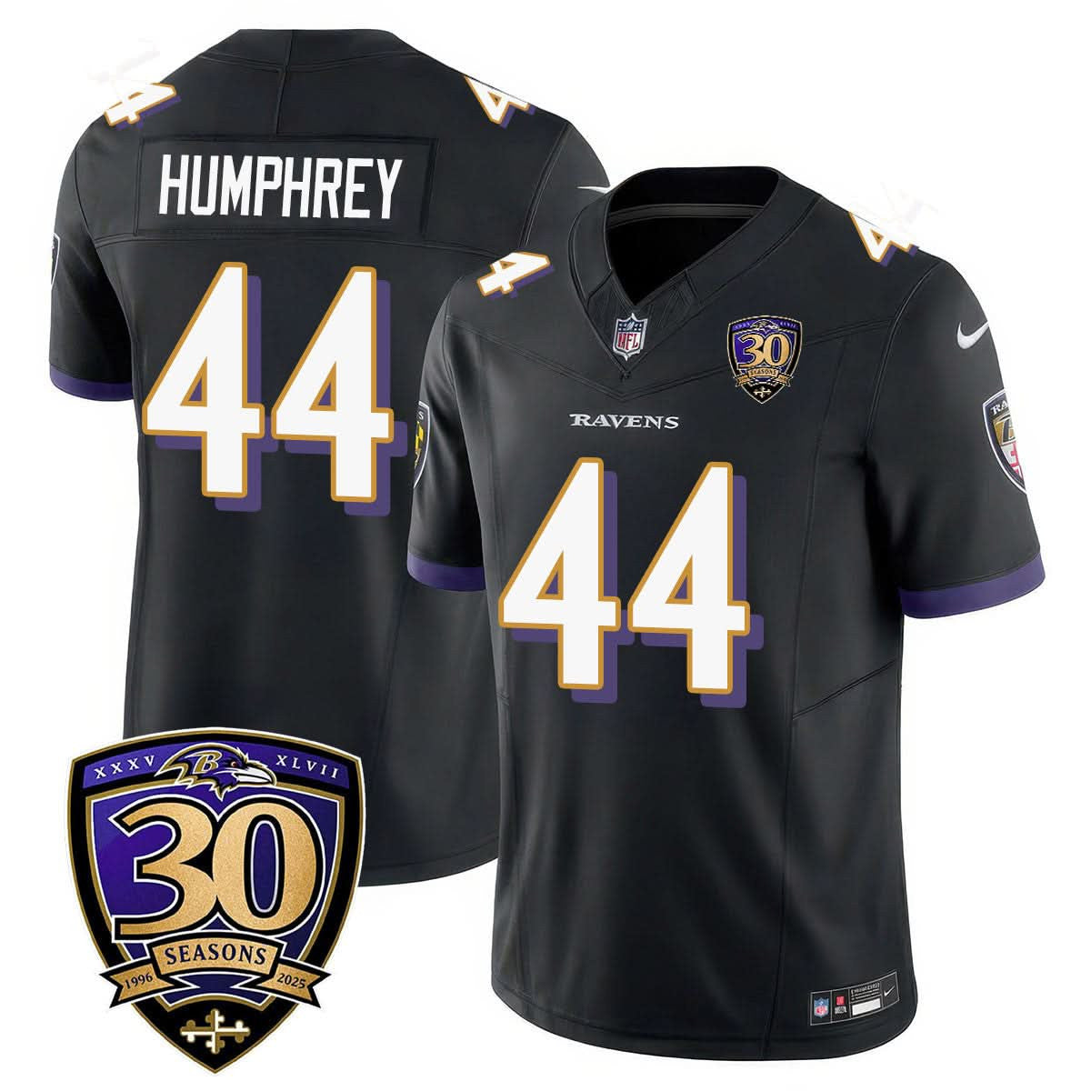 Baltimore Ravens Limited 30th Season Jersey - All Stitched
