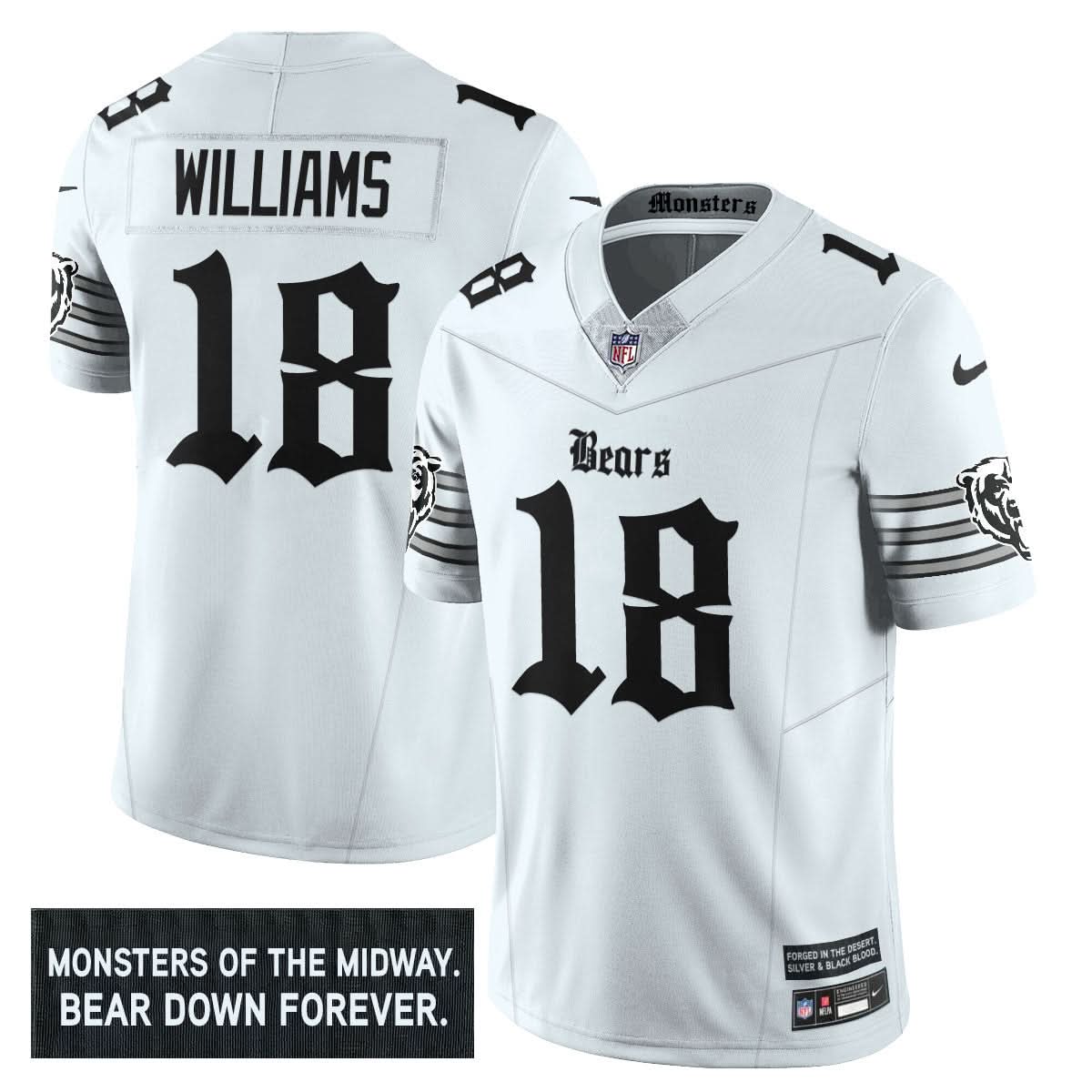 Chicago Bears 'Gothic Monsters Edition' Vapor Limited Jersey - All Stitched