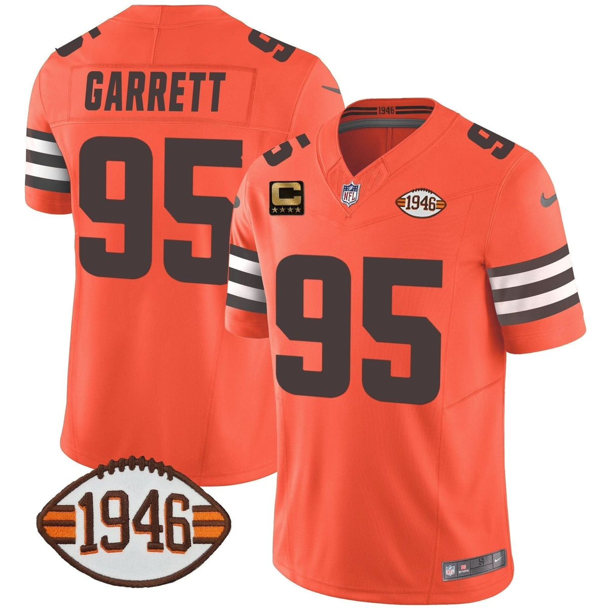 Browns 1946 75th Anniversary Patch Jersey - All Stitched