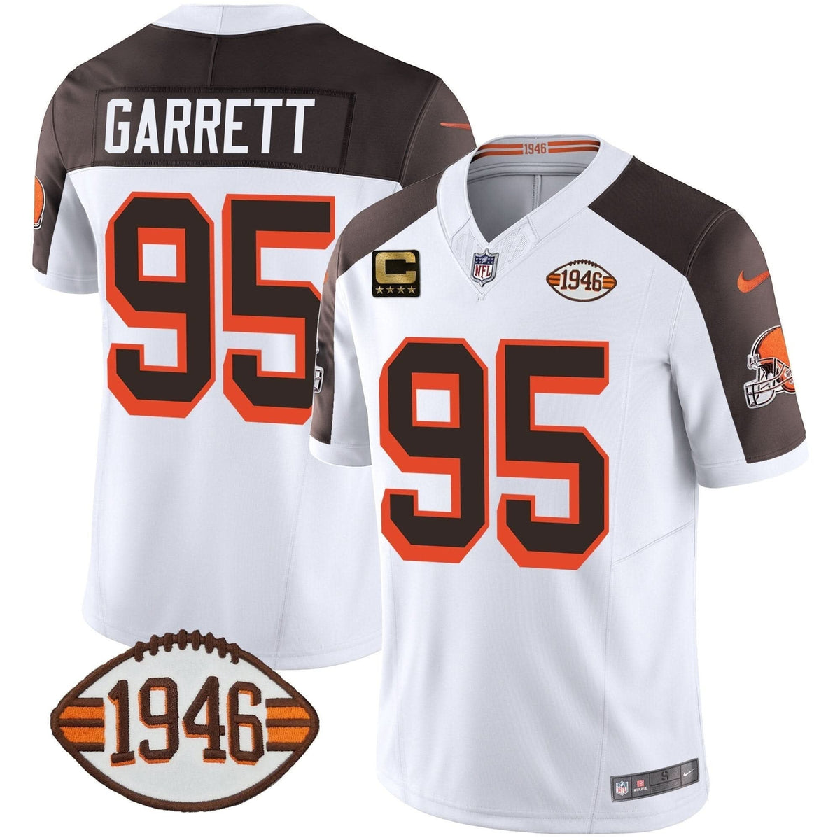 Browns 1946 75th Anniversary Patch Jersey - All Stitched