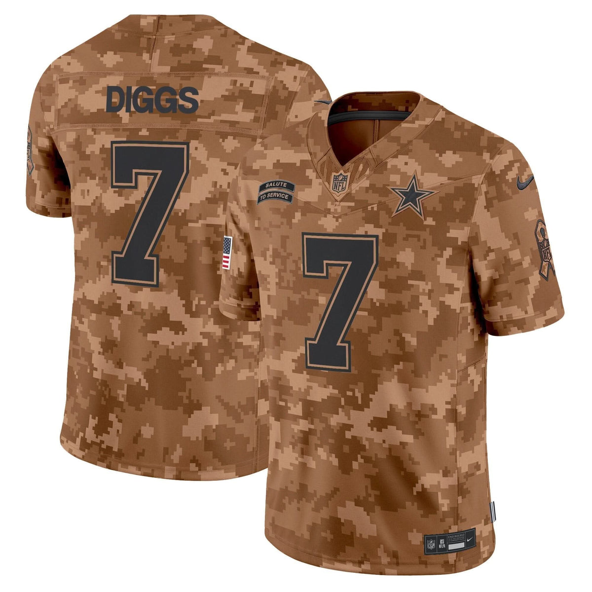 Dallas Cowboys 2024 Salute to Service Vapor Limited Jersey - All stitched