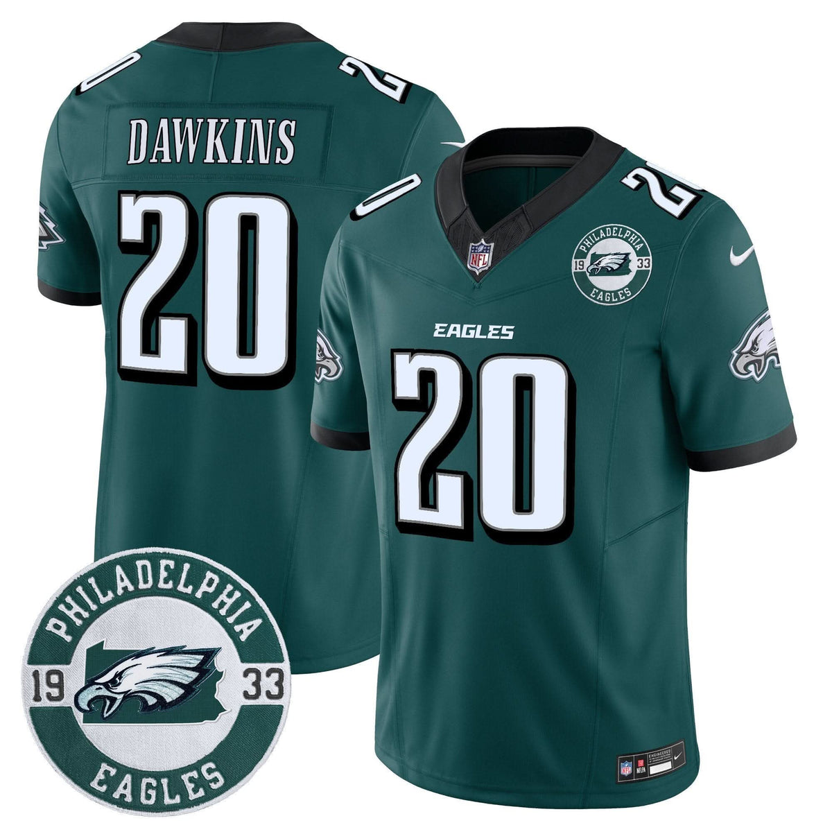 Eagles 2024 Vapor Limited Jersey - Est. 1933 Patch - All Stitched