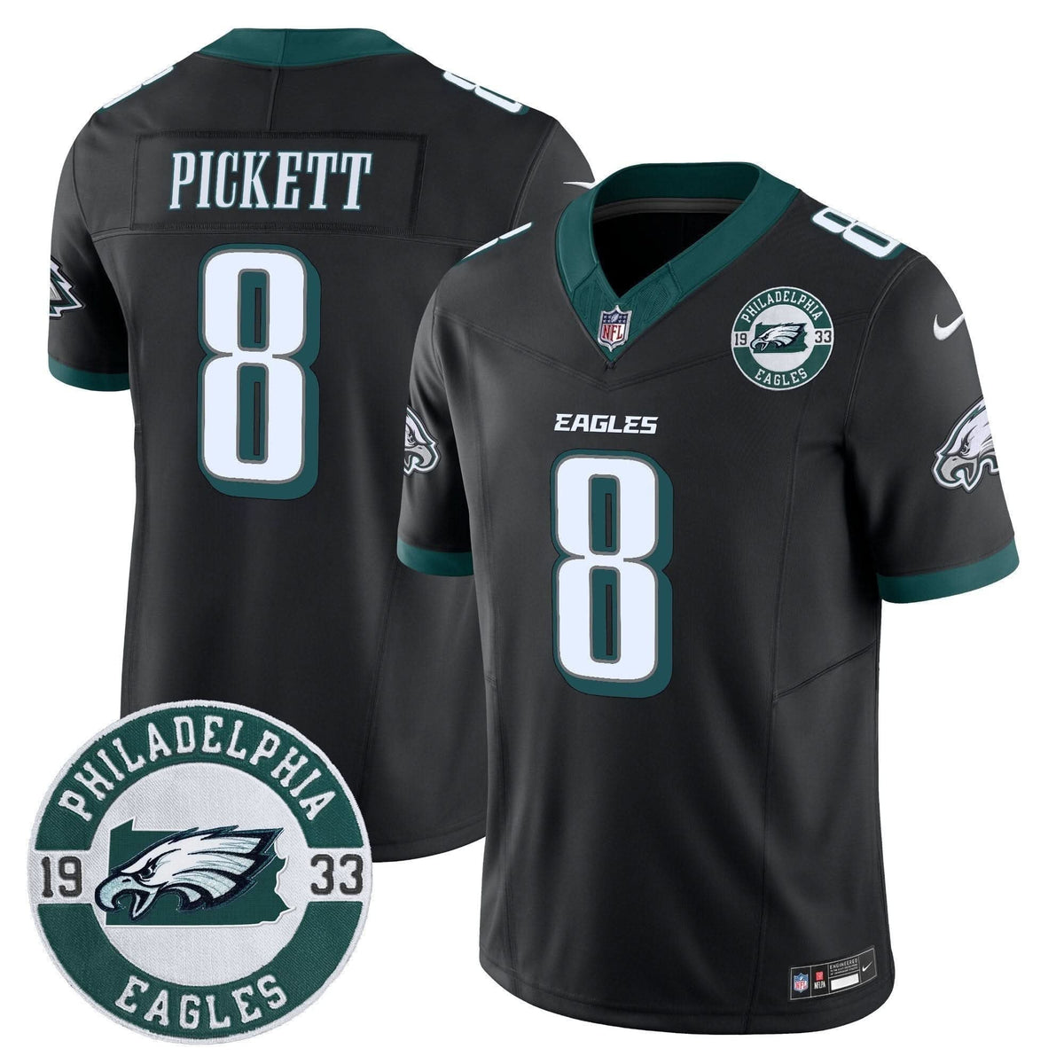 Eagles 2024 Vapor Limited Jersey - Est. 1933 Patch - All Stitched