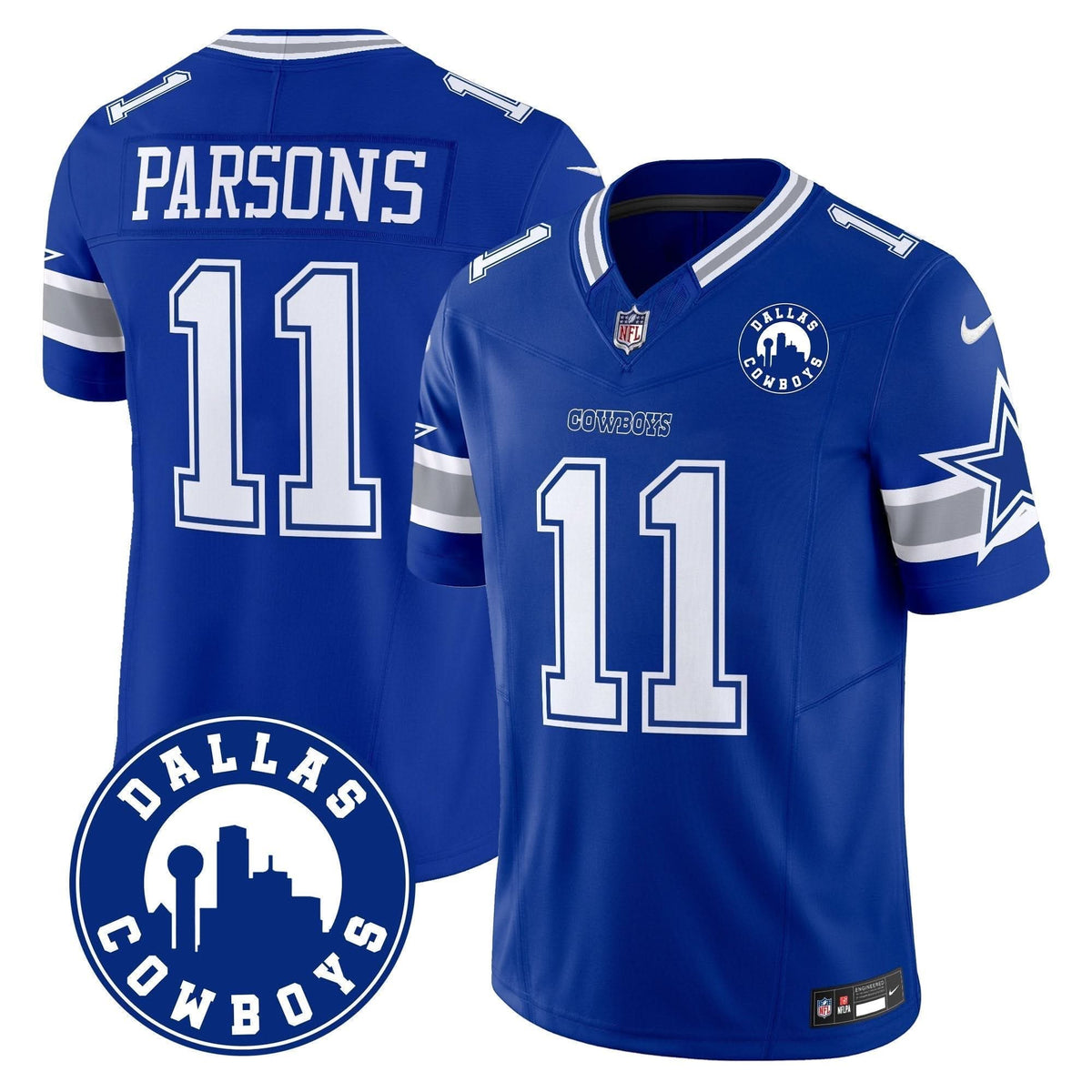 Cowboys "Dallas City" Patch Vapor Limited Jersey - All Stitched