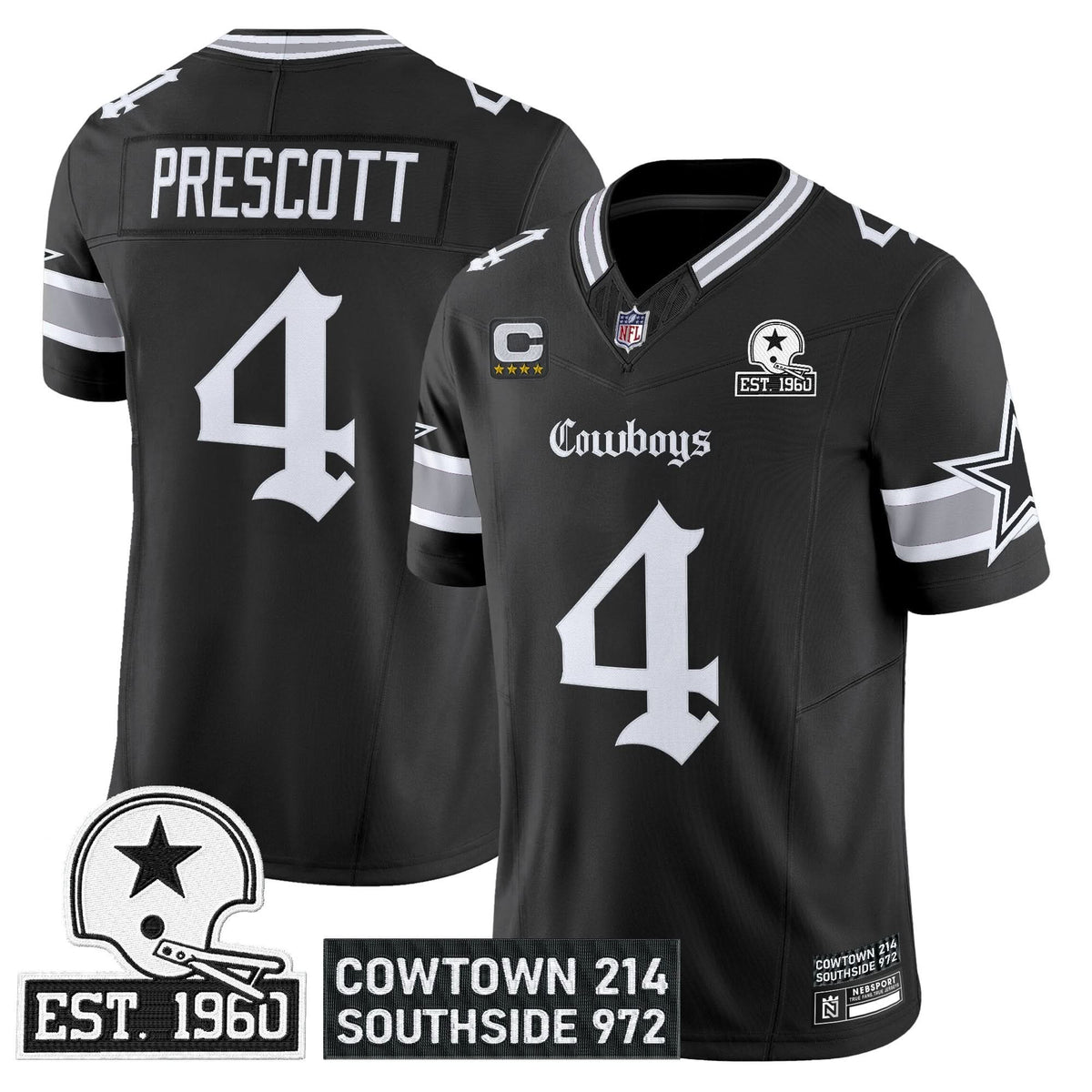 Dallas Cowboys 'Gothic Lone Star Edition' Vapor Limited Jersey - All Stitched