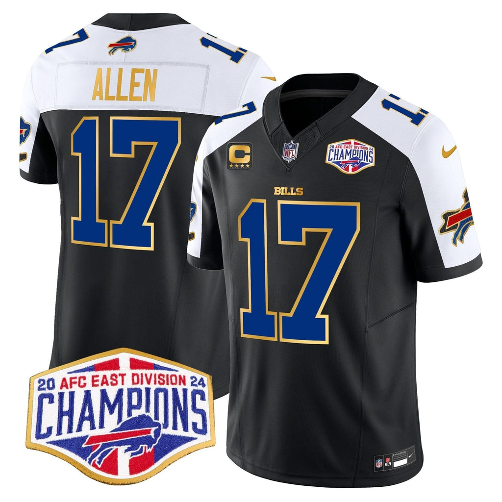 Bills 2024 AFC East Division Champions Gold Trim Vapor Limited Jersey - All Stitched
