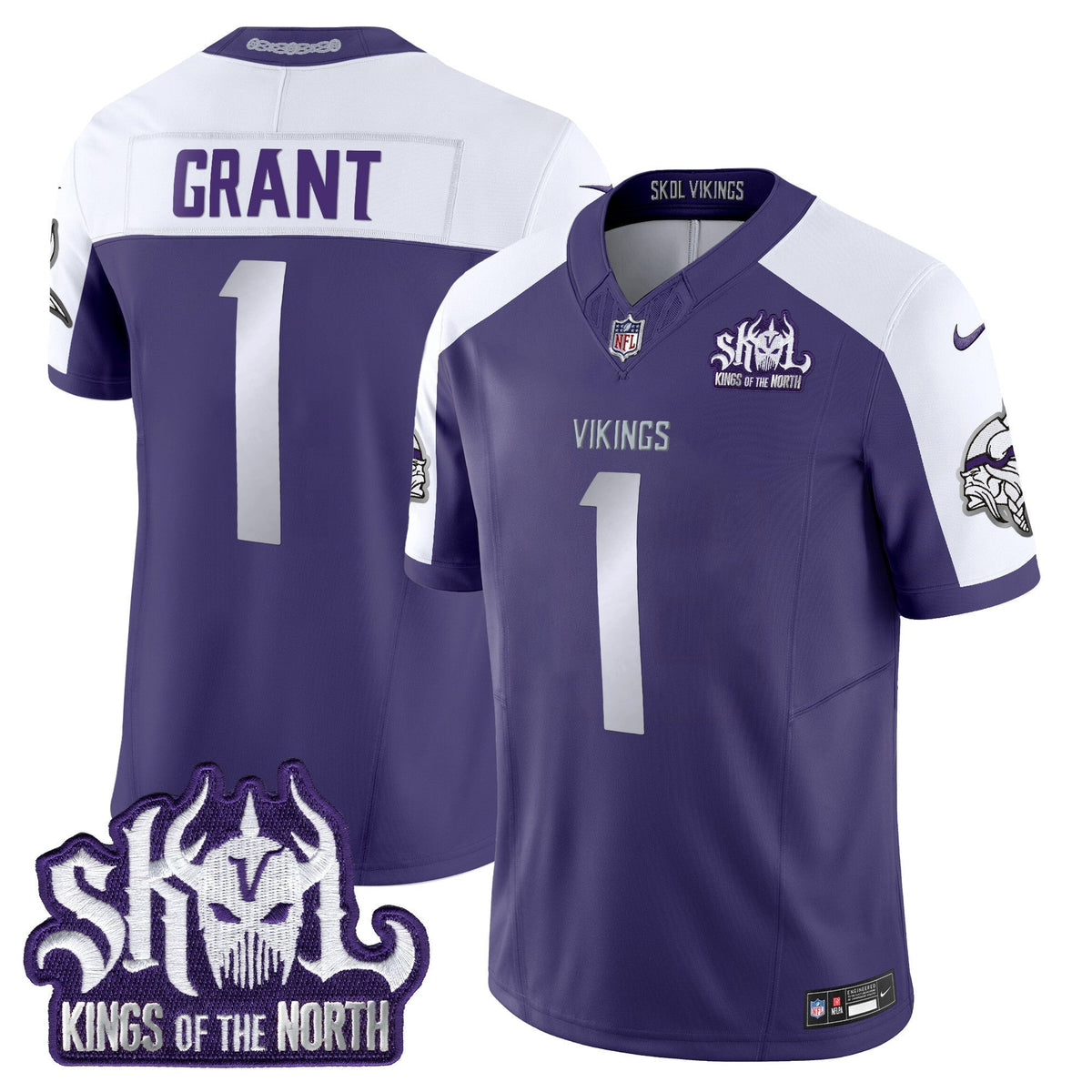 Minnesota Vikings 2025 Winter Warrior Skol Patch Vapor Limited Jersey - All Stitched