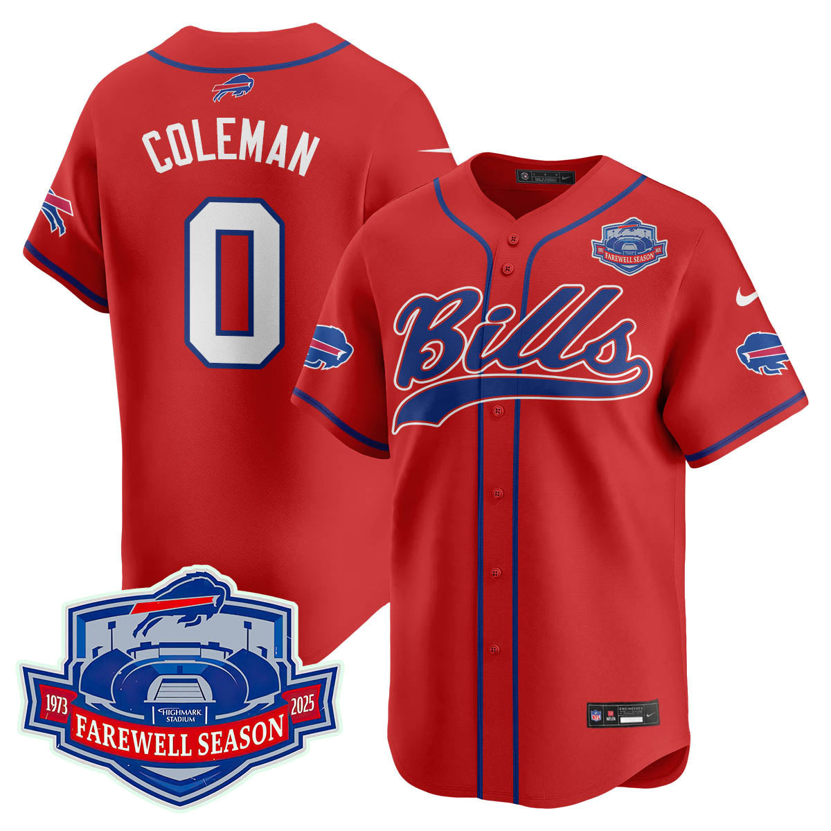 Buffalo Bills 2025 Baseball Jersey All Stitched - Farewell to Highmark Stadium