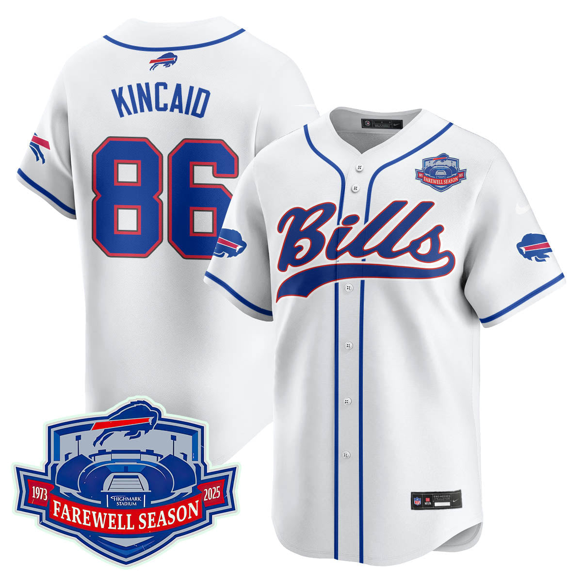 Buffalo Bills 2025 Baseball Jersey All Stitched - Farewell to Highmark Stadium