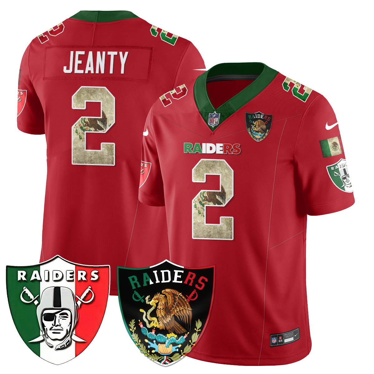 Las Vegas Raiders Mexico Vapor Limited Jersey - All Stitched