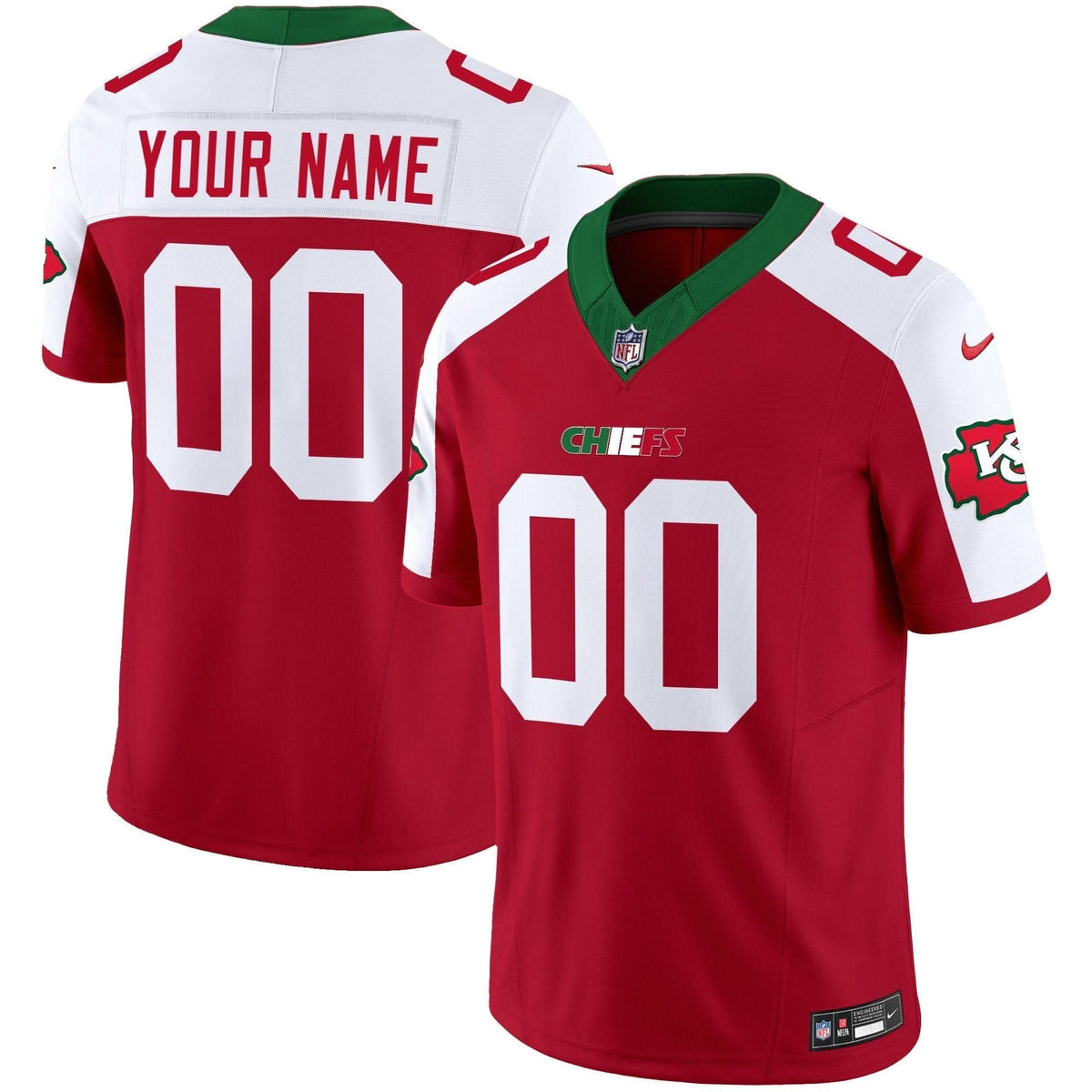 Chiefs Mexico Vapor Limited Custom Jersey - All Stitched