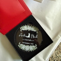 Personalized Wedding Ornament 2025: Elegant Glass Keepsake