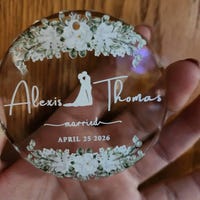 Personalized Wedding Ornament 2025: Elegant Glass Keepsake