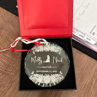 Personalized Wedding Ornament 2025: Elegant Glass Keepsake
