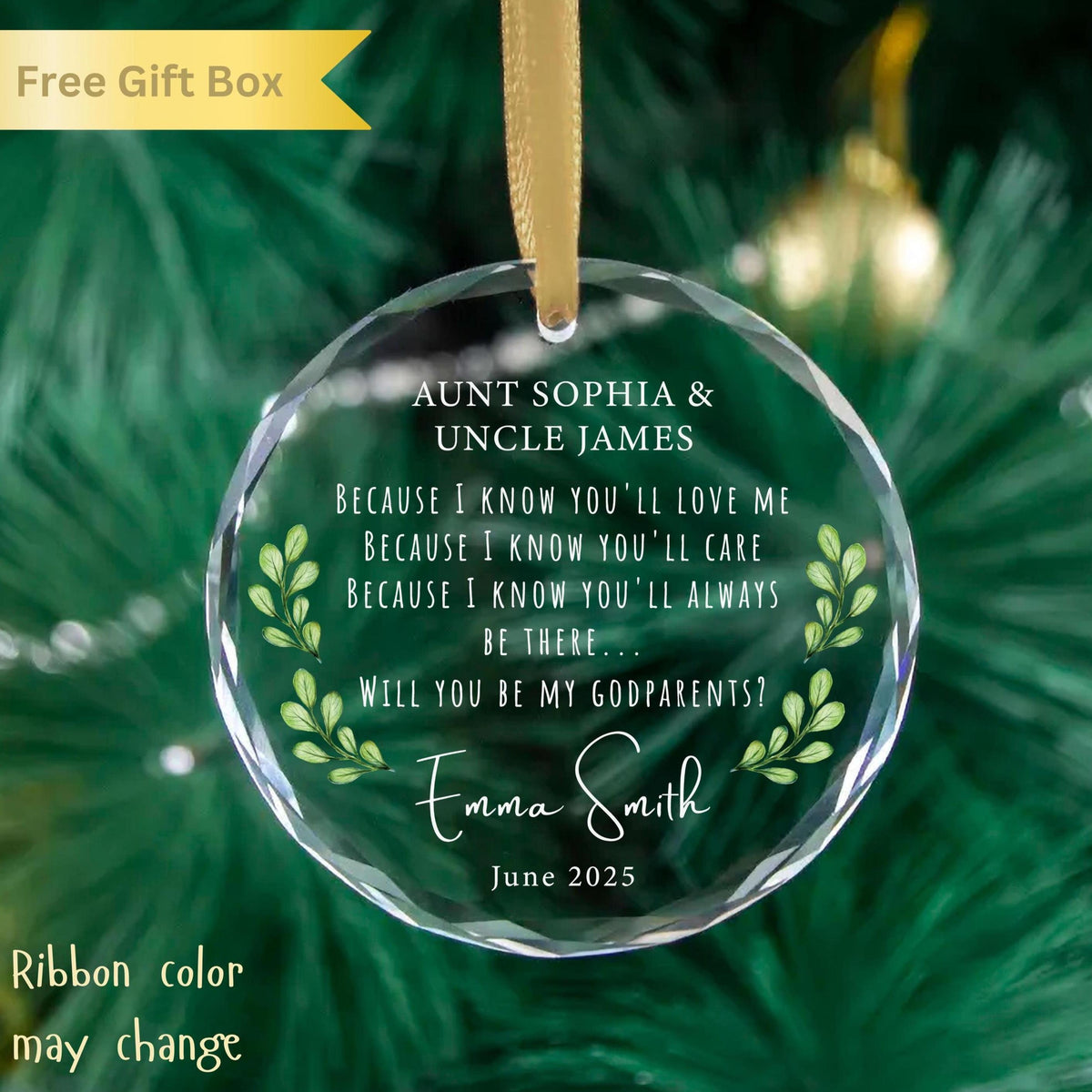Personalized Wedding Ornament 2025: Elegant Glass Keepsake