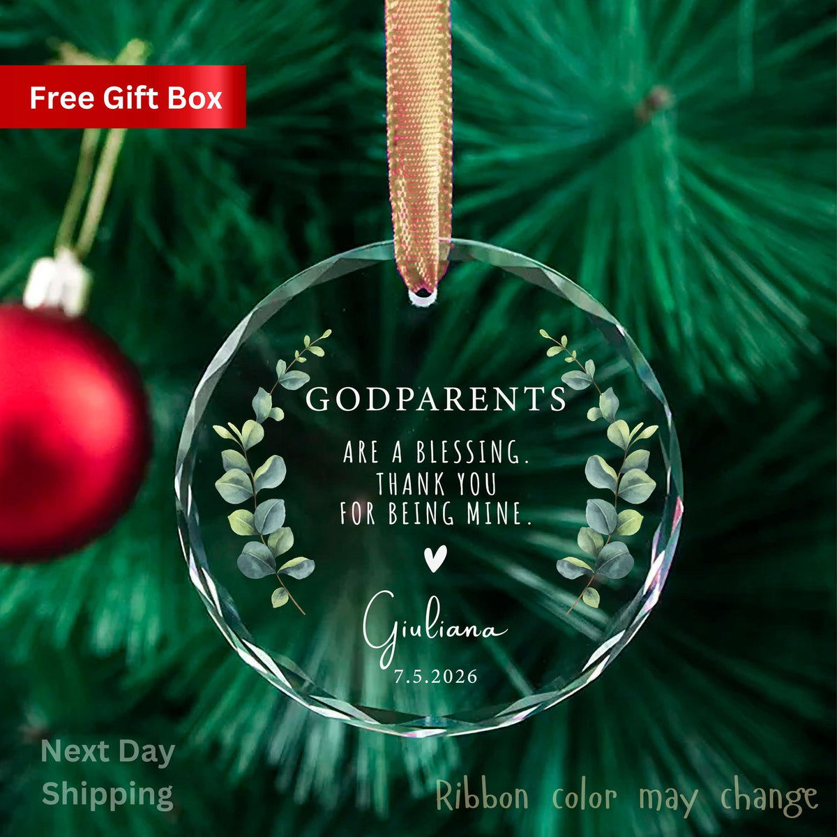 Personalized Wedding Ornament 2025: Elegant Glass Keepsake