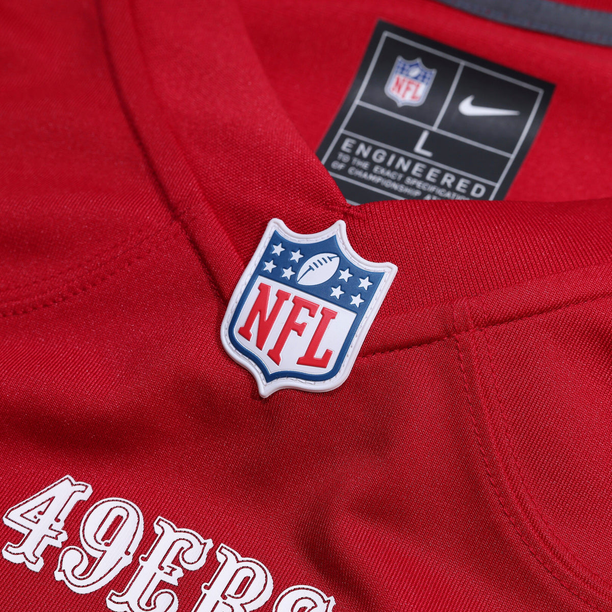 Men's San Francisco 49Ers The Faithful Nike Scarlet 80Th Anniversary Game Jersey