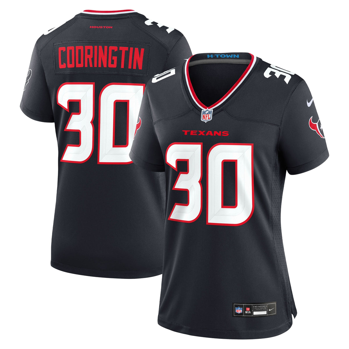 Women's Houston Texans Brandon Codrington Nike Navy Team Game Jersey
