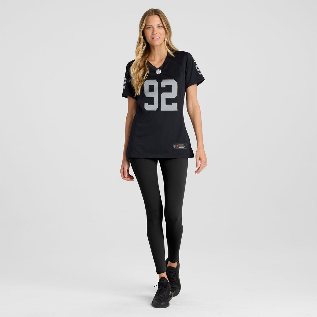 Women's Las Vegas Raiders Jj Pegues Nike Black Team Game Jersey