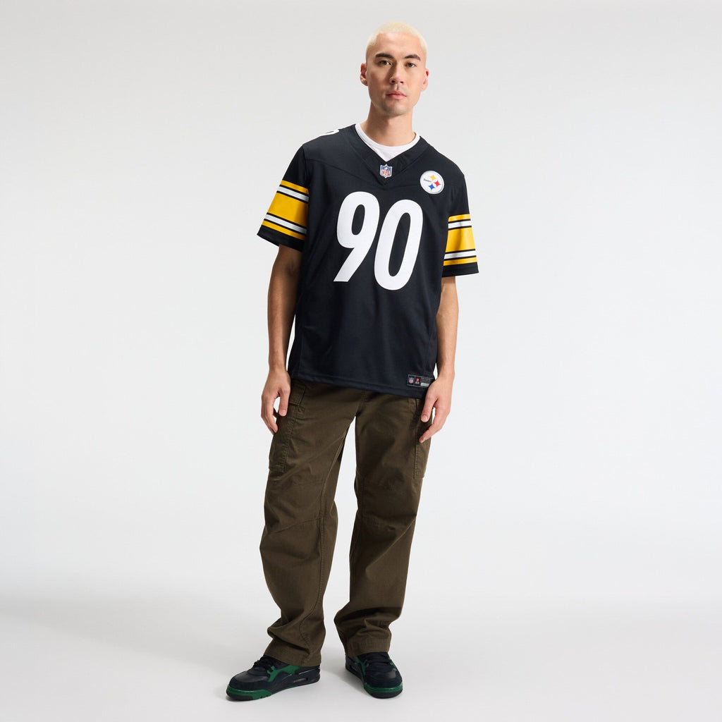 Men's Pittsburgh Steelers Tj Watt Nike Black Team Vapor Fuse Stitched Limited Jersey