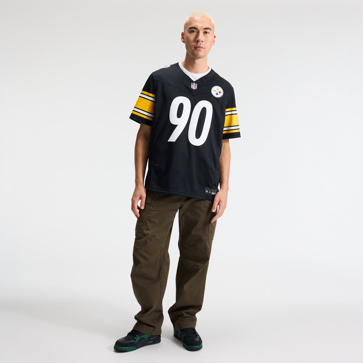 Men's Pittsburgh Steelers Tj Watt Nike Black Team Vapor Fuse Stitched Limited Jersey