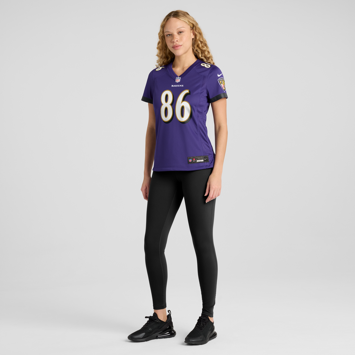 Women's Baltimore Ravens Cornelius Johnson Nike Purple Team Game Jersey