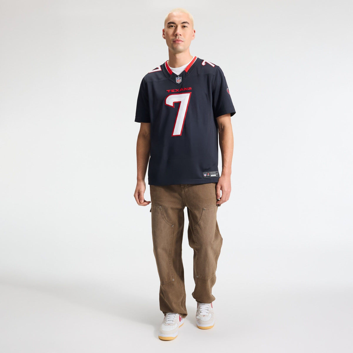Men's Houston Texans Cj Stroud Nike Navy Team Vapor Fuse Stitched Limited Jersey