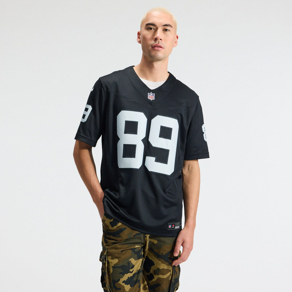Men's Las Vegas Raiders Brock Bowers Nike Black Team Vapor Fuse Stitched Limited Jersey