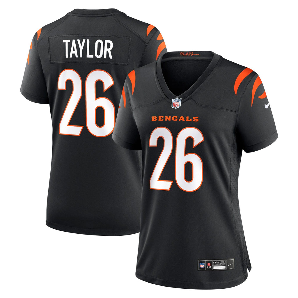 Women's Cincinnati Bengals Jasir Taylor Nike Black Team Game Jersey