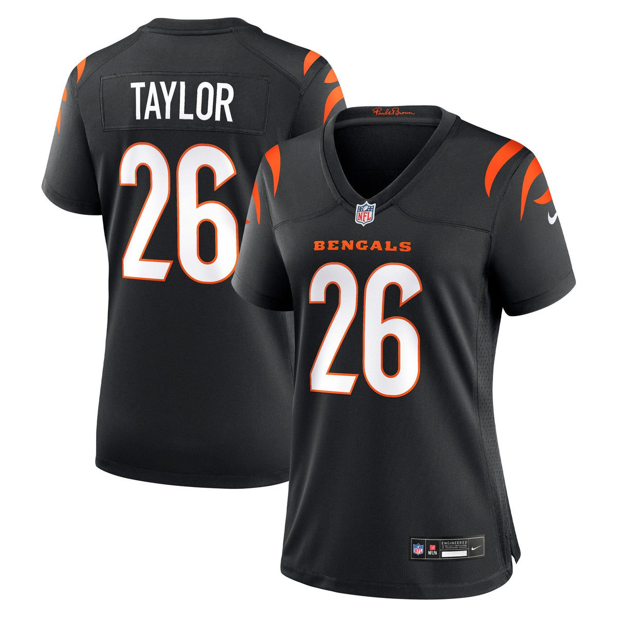 Women's Cincinnati Bengals Jasir Taylor Nike Black Team Game Jersey