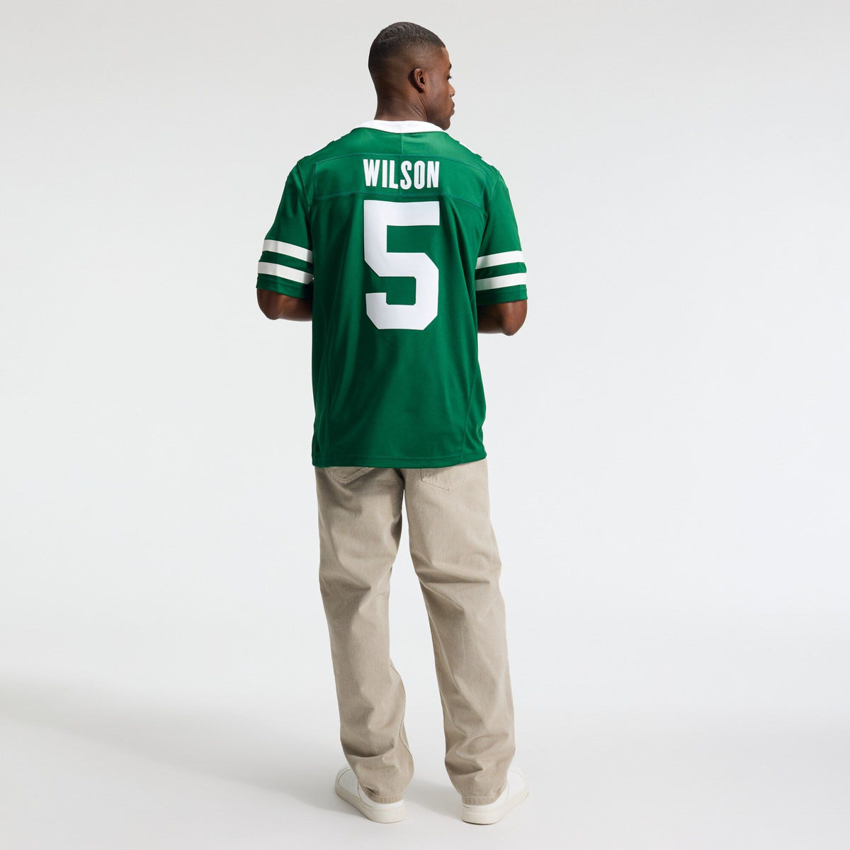 Men's New York Jets Garrett Wilson Nike Legacy Green Team Vapor Fuse Stitched Limited Jersey